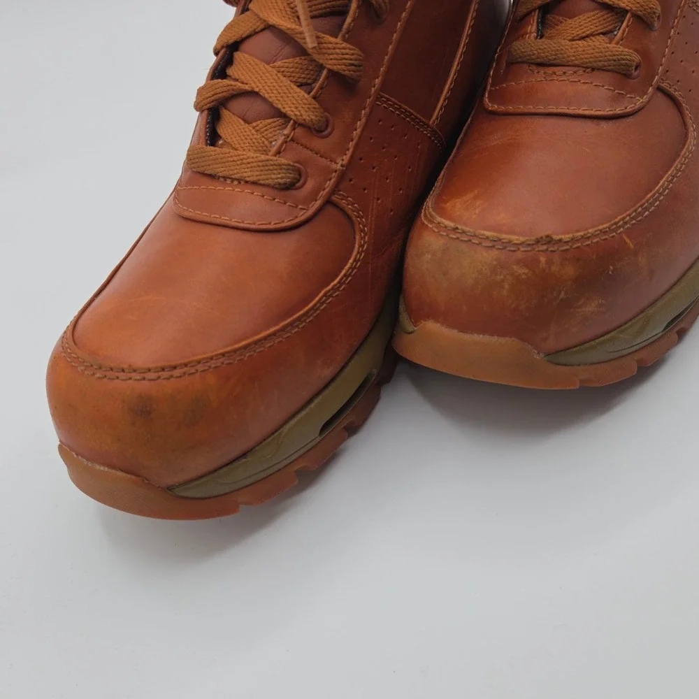 Nike ACG Air Max Goadome Mens 9.5 Brown Leather Hiking Boots Outdoor